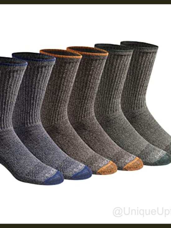 Underwear & Socks | Dickies Mens Dritech Crew Socks 6 Pairs Moisture ...